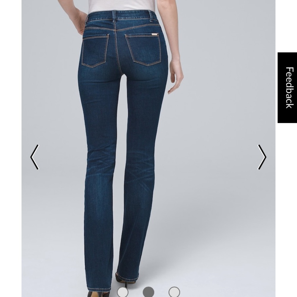 WHBM Mid Rise Boot Cut Light Wash Stretch Jeans - Picture 2 of 12